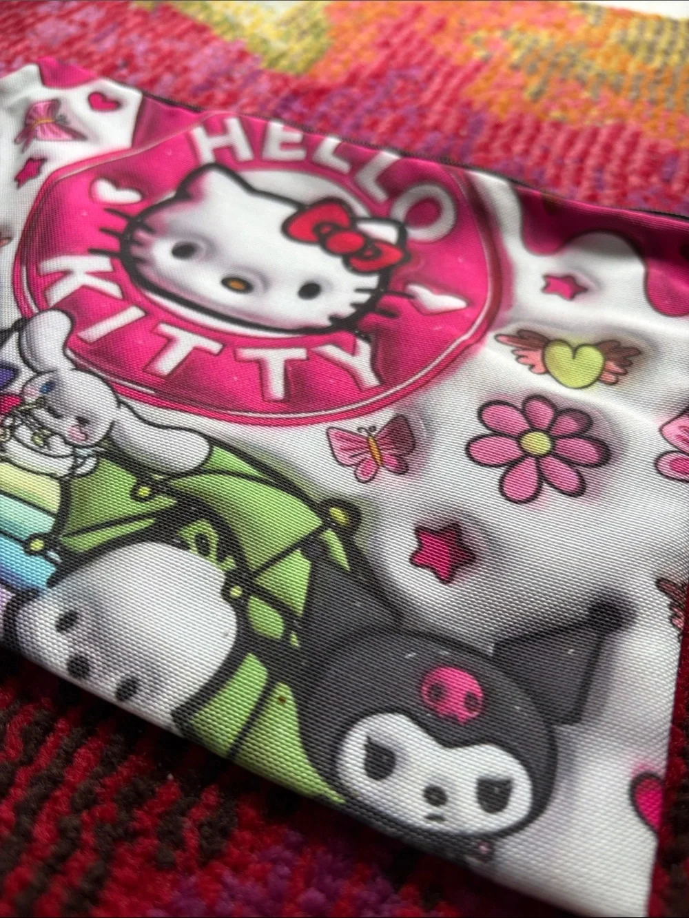 Sanrio Hello Kitty Pink & White Character Cosmetic Pouch